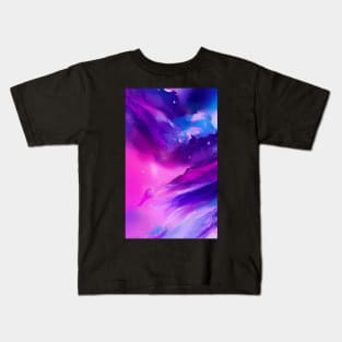 Blue Pink Purple Abstract Art - Marble Pattern - Marble Texture Kids T-Shirt